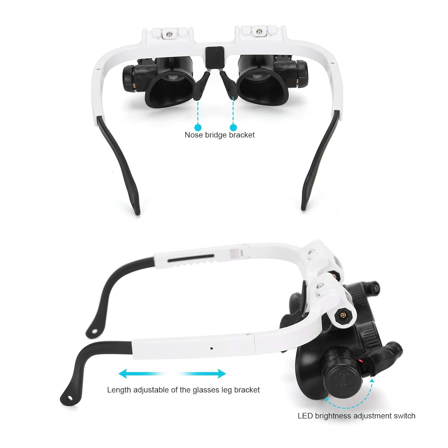 9892H-1 Magnifier Glasses With LED Light 8X:23X - Image 4