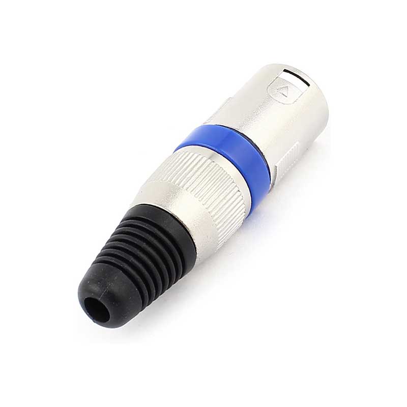 XLR Cable Connector 3 Pin for Wire - Blue Ring - Image 2