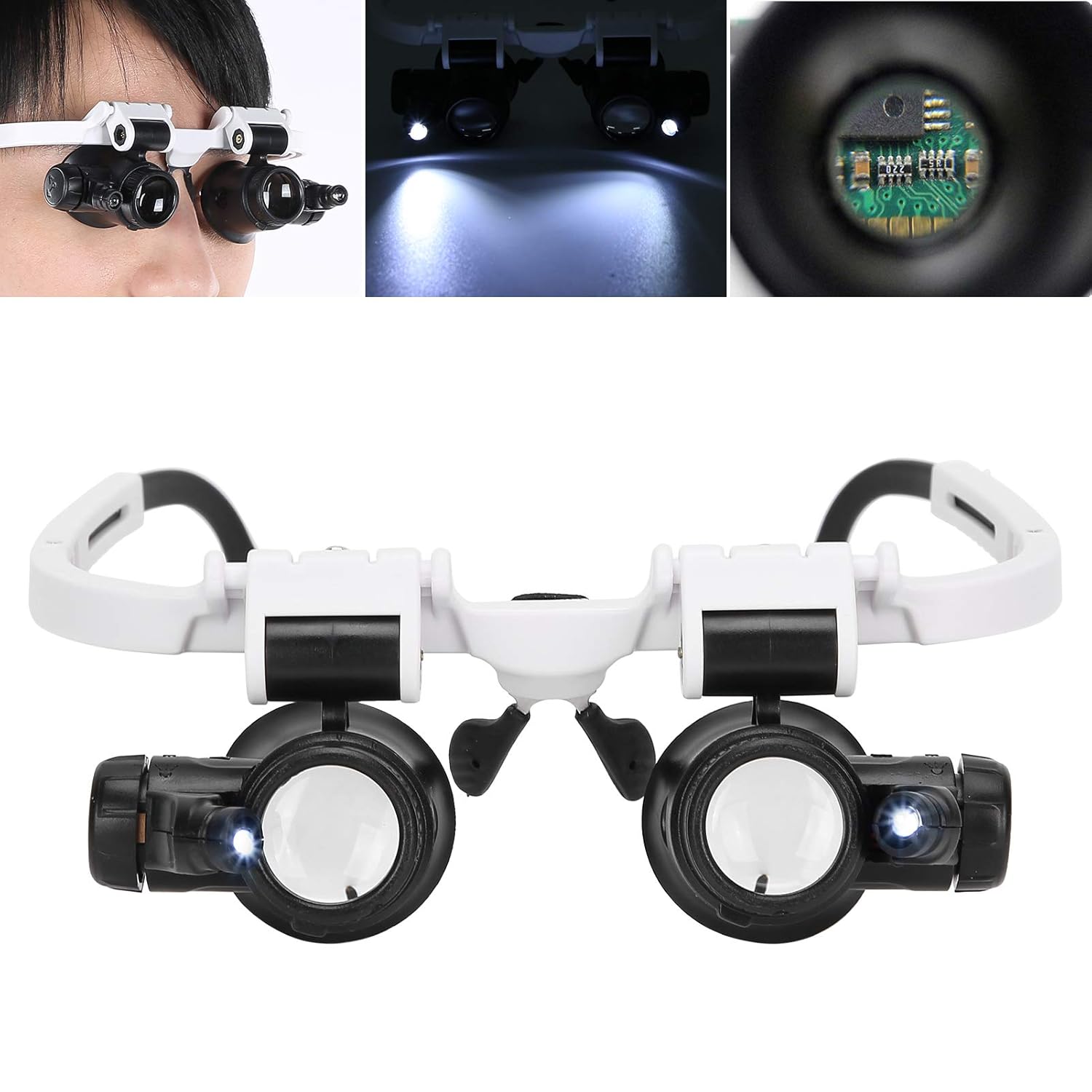 9892H-1 Magnifier Glasses With LED Light 8X:23X - Image 7