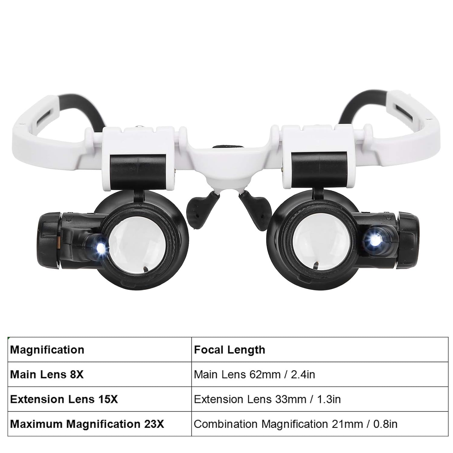 9892H-1 Magnifier Glasses With LED Light 8X:23X - Image 3