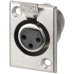 XLR Connector Metal Panel Mounted 3-Pin Female