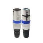 XLR Cable Connector 3 Pin for Wire - Blue Ring