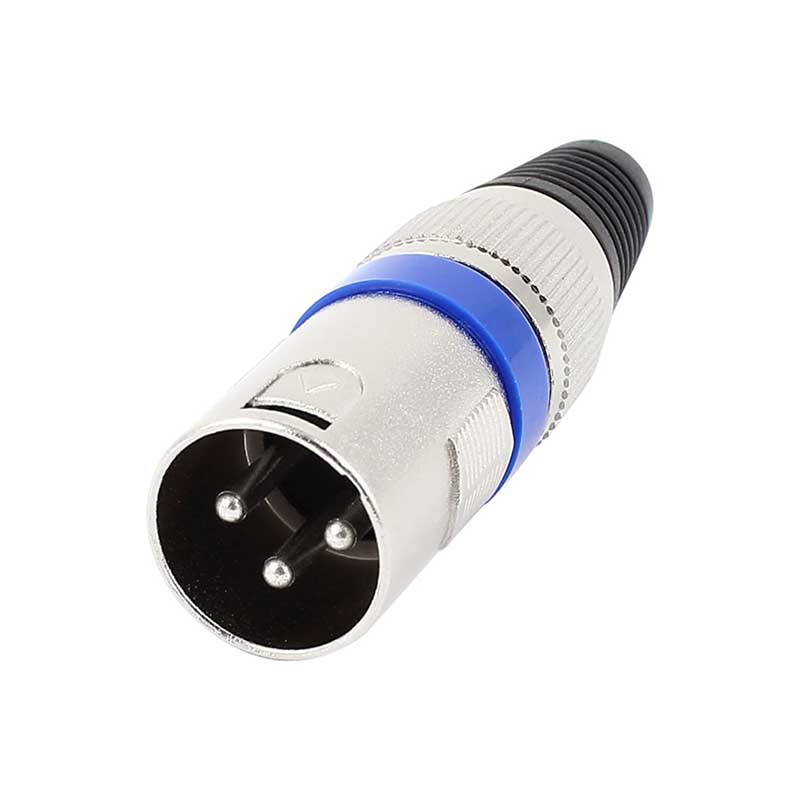 XLR Cable Connector 3 Pin for Wire - Blue Ring - Image 6