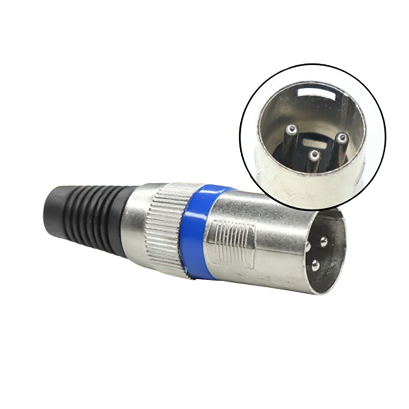 XLR Cable Connector 3 Pin for Wire - Blue Ring - Image 7
