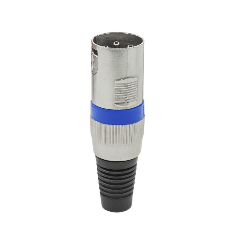 XLR Cable Connector 3 Pin for Wire - Blue Ring - Image 8