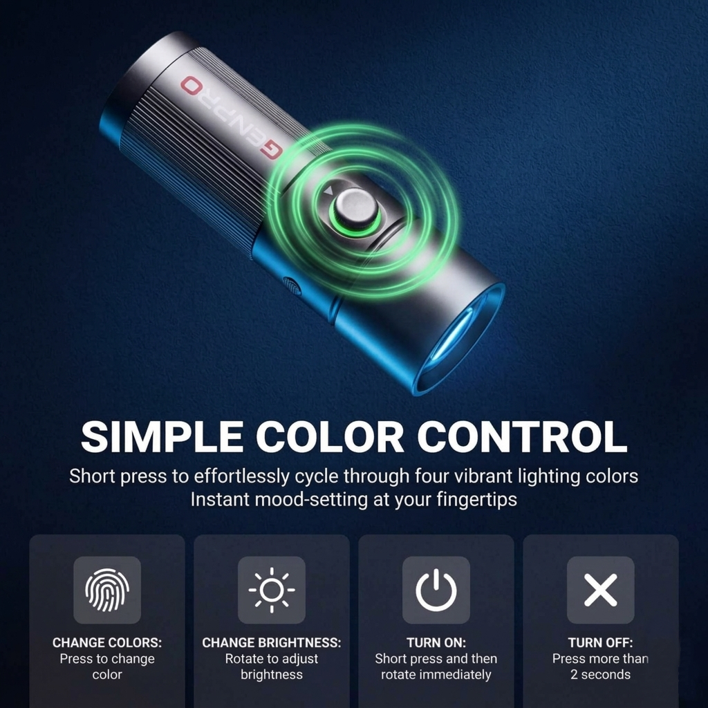Genpro DT25 25W Flashlight With Professional Lighting Shapes(Gobos) - Image 3