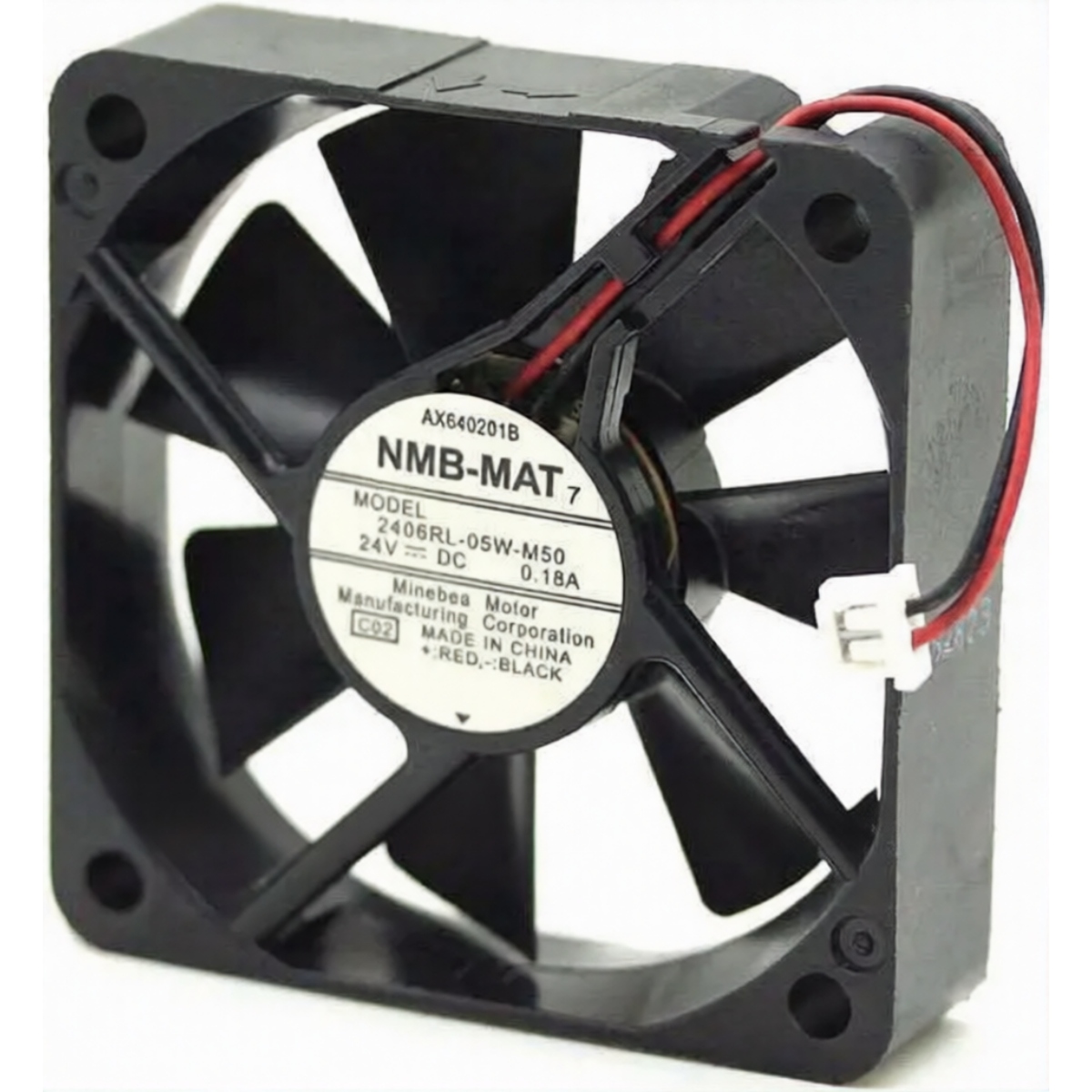 NMB-MAT 2406RL-05W-M50 DC Fan 24V 0.18A 60x60x15mm (USED LIKE NEW)