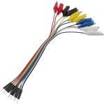Crocodile Clip to Male Wires Set 10 Pcs 30cm