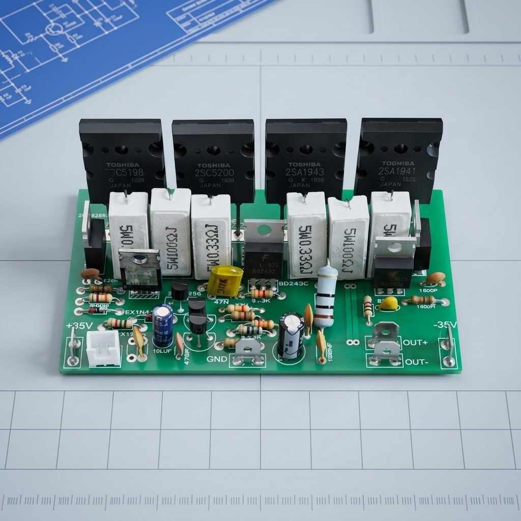 2SC5200 / 2SA1943 Mono Class AB Amplifier Boards 250W - Image 2