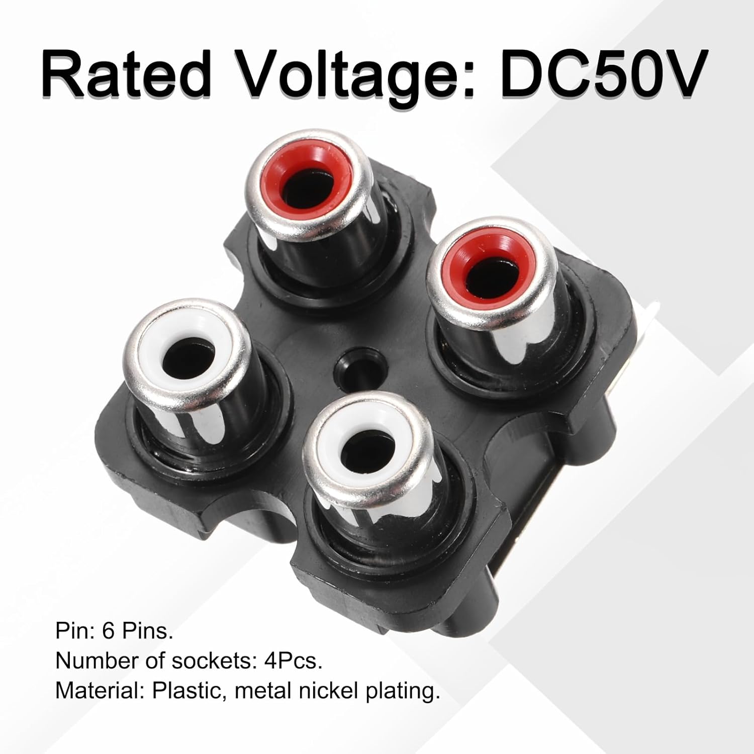 RCA Jack Audio Female Connector 4 Port for PCB - Image 4