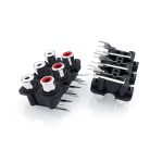 RCA Jack Audio Female Connector 6 Port for PCB