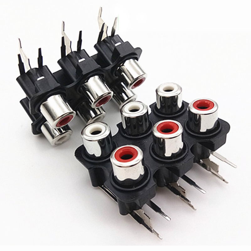 RCA Jack Audio Female Connector 6 Port for PCB - Image 4