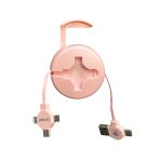 Single Pull 3 in 1 Telescopic Charging Cable Roll & Phone Holder