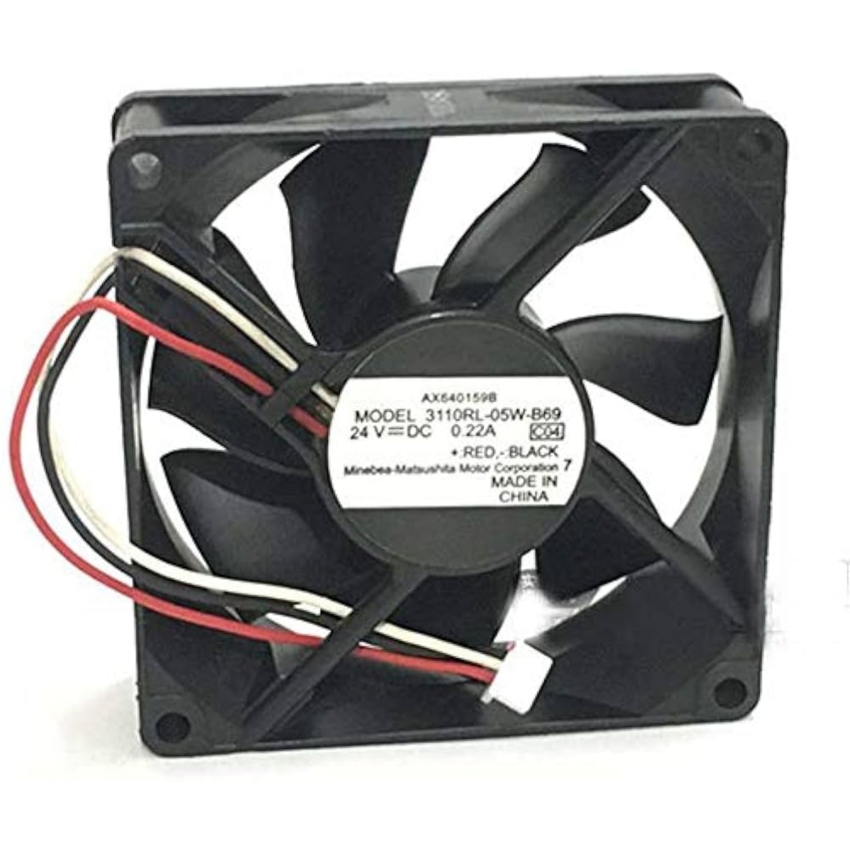 Minebea DC Fan 3110RL-05W-B69 24V 0.22A 80x80x25mm (USED LIKE NEW)