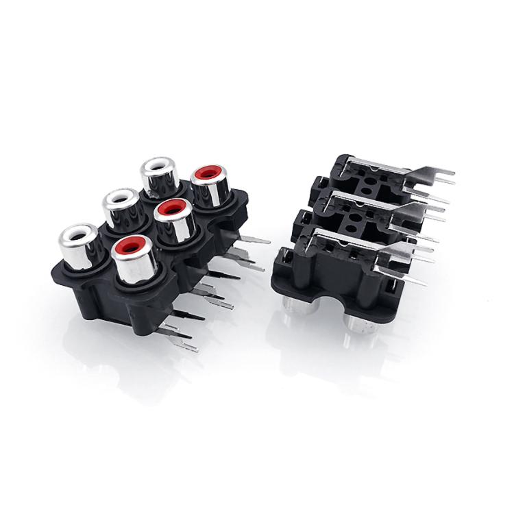 RCA Jack Audio Female Connector 6 Port for PCB - Image 3
