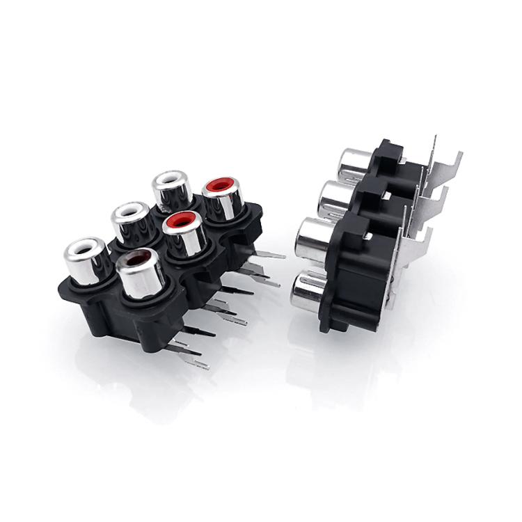 RCA Jack Audio Female Connector 6 Port for PCB - Image 2