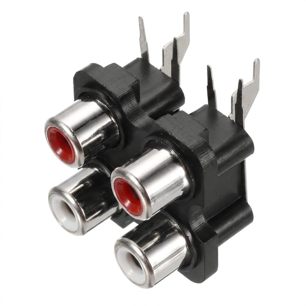 RCA Jack Audio Female Connector 4 Port for PCB