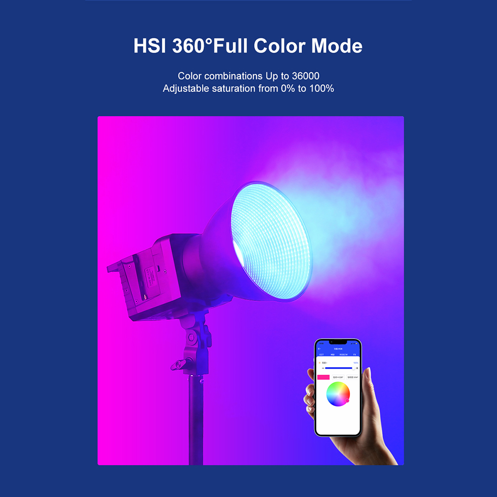 SUTEFOTO P100 RGB Indoor & Outdoor LED Video Light 100W - Image 3