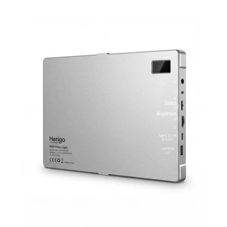 Herigo DBK HR-PH005 Professional RGB Video Lighting with a 20000mAh Battery and Metal Casing - Image 2