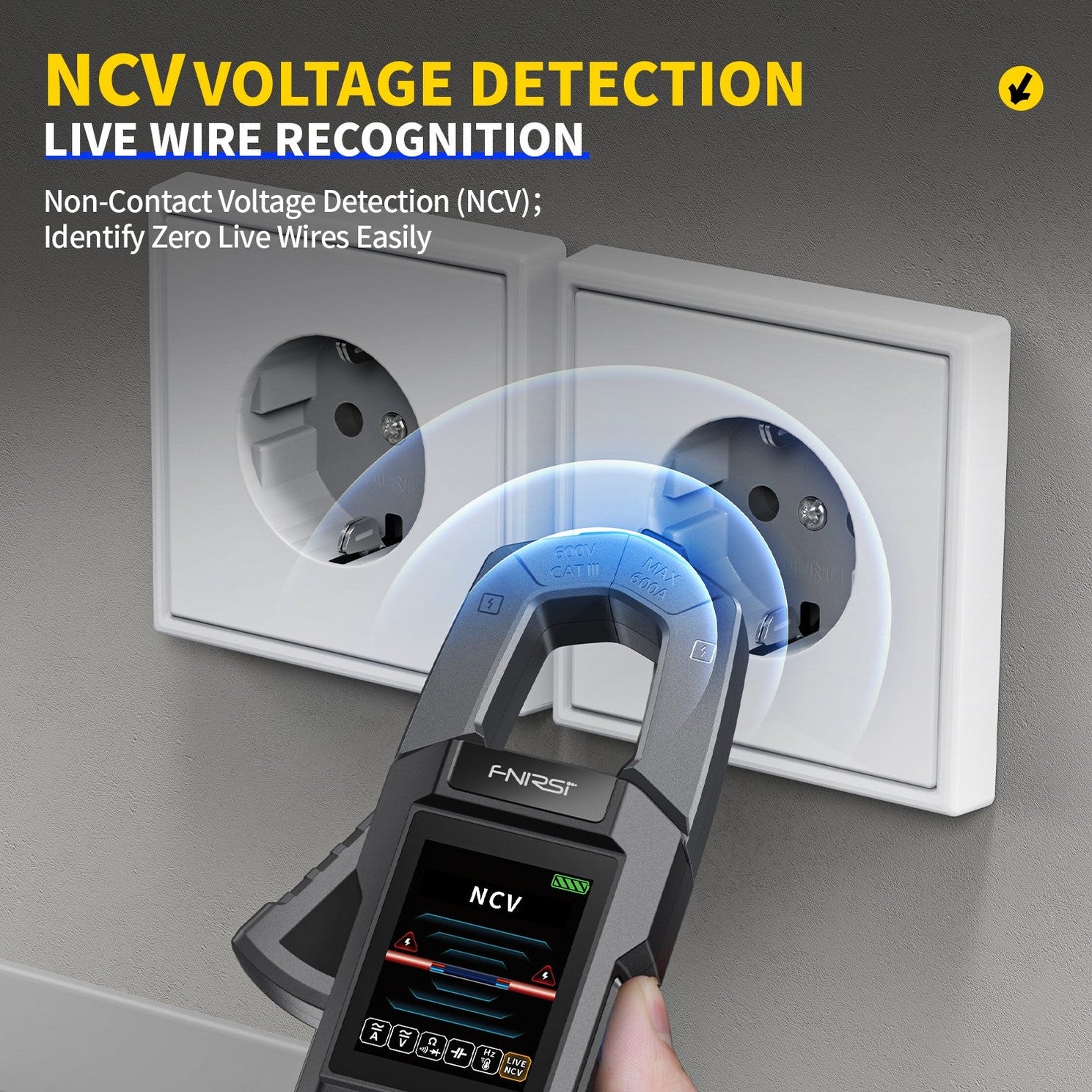 FNIRSI® DMC-100 DC AC Current Voltage Clamp Meter Digital Multimeter - Image 3