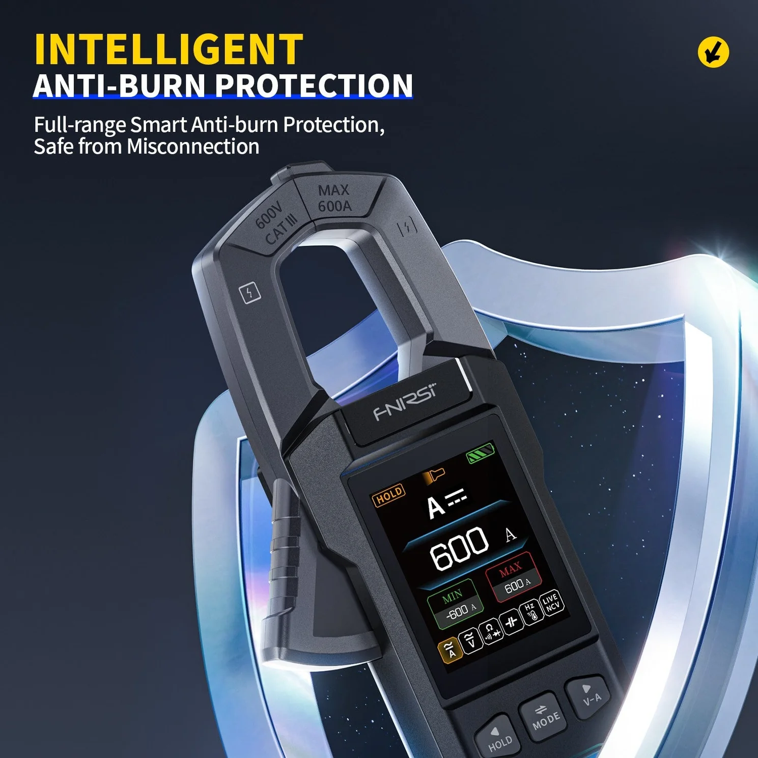 FNIRSI® DMC-100 DC AC Current Voltage Clamp Meter Digital Multimeter - Image 2