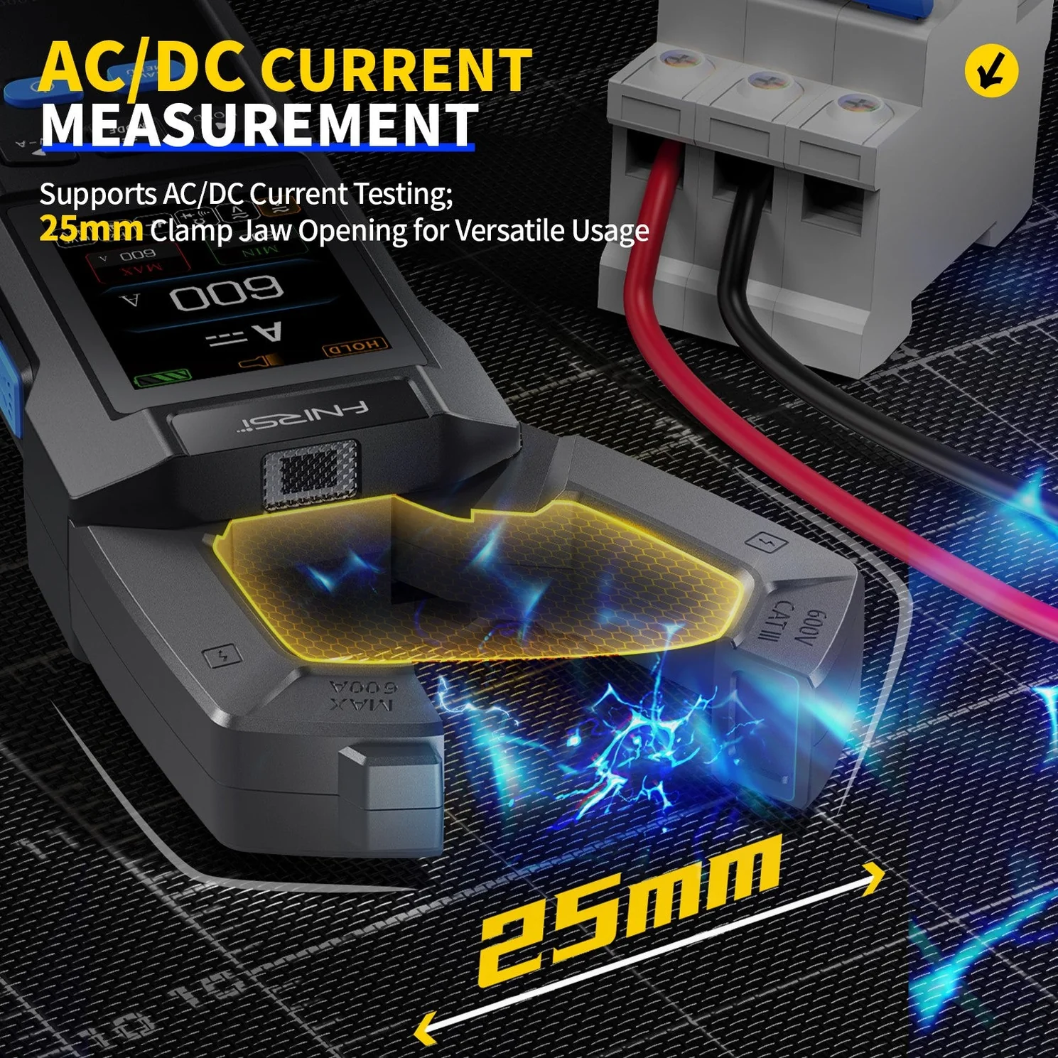 FNIRSI® DMC-100 DC AC Current Voltage Clamp Meter Digital Multimeter - Image 7