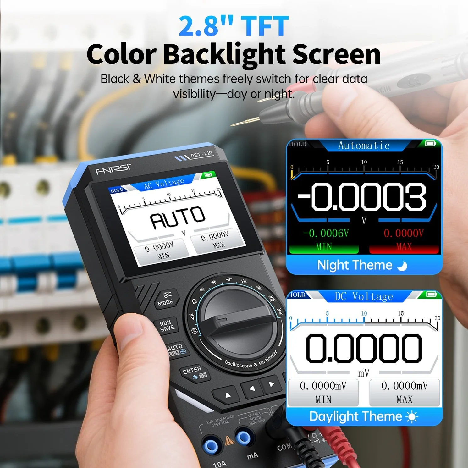FNIRSI® DST-210 Handheld 3-IN-1 Multimeter Oscilloscope 10MHz & Signal Generator - Image 5