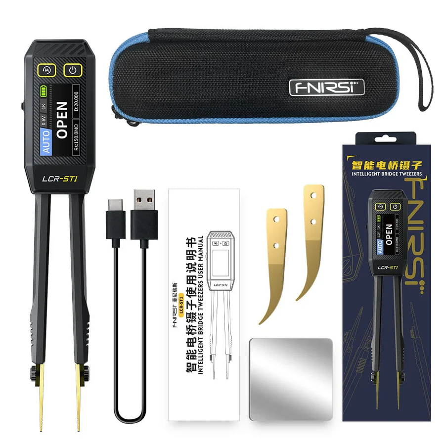 FNIRSI® LCR-ST1 Mini Smart Digital Tweezer LCR SMD ESR Tester - Image 9
