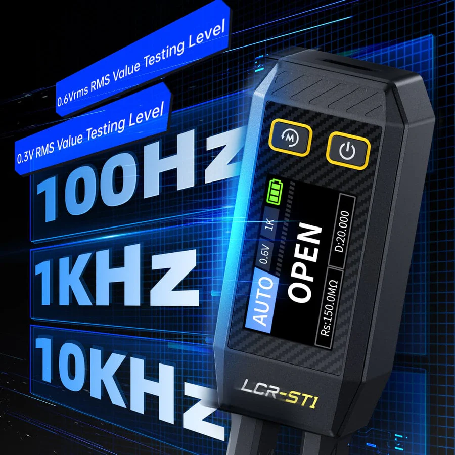 FNIRSI® LCR-ST1 Mini Smart Digital Tweezer LCR SMD ESR Tester - Image 5
