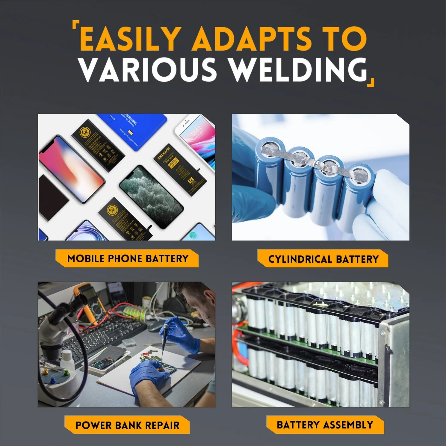 FNIRSI® SWM-10 Portable Intelligent Color Screen Spot Welding Machine - Image 4