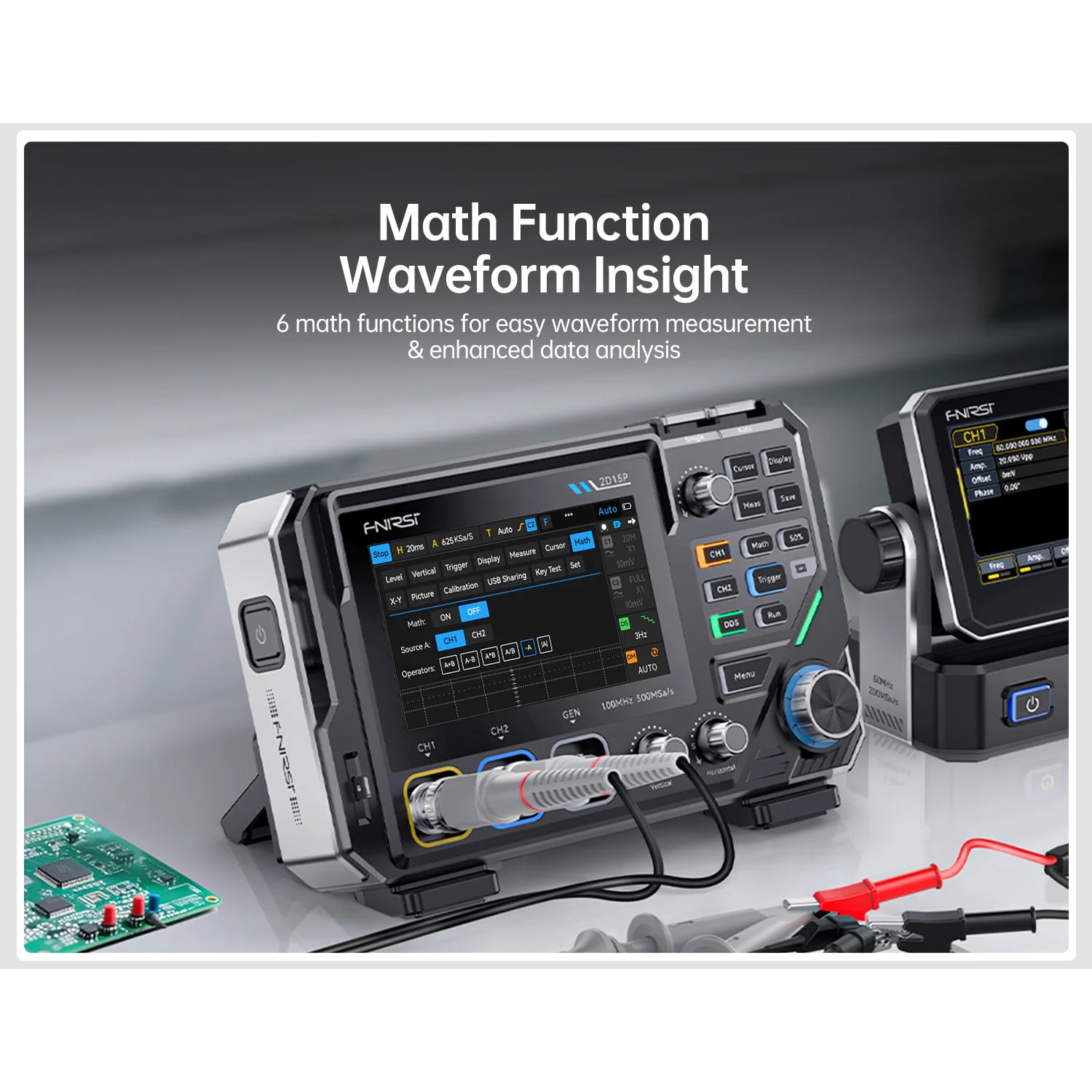FNIRSI® 2D15P 3-In-1 Benchtop 2CH 100MHz Phosphor Oscilloscope Multimeter - Image 10