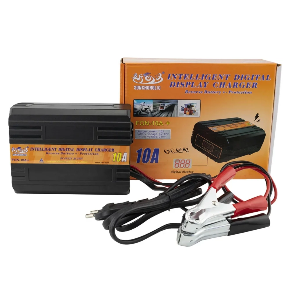 FON-10A Lead Acid Battery Charger With Digital Display 6V/12VDC 10A - Image 4