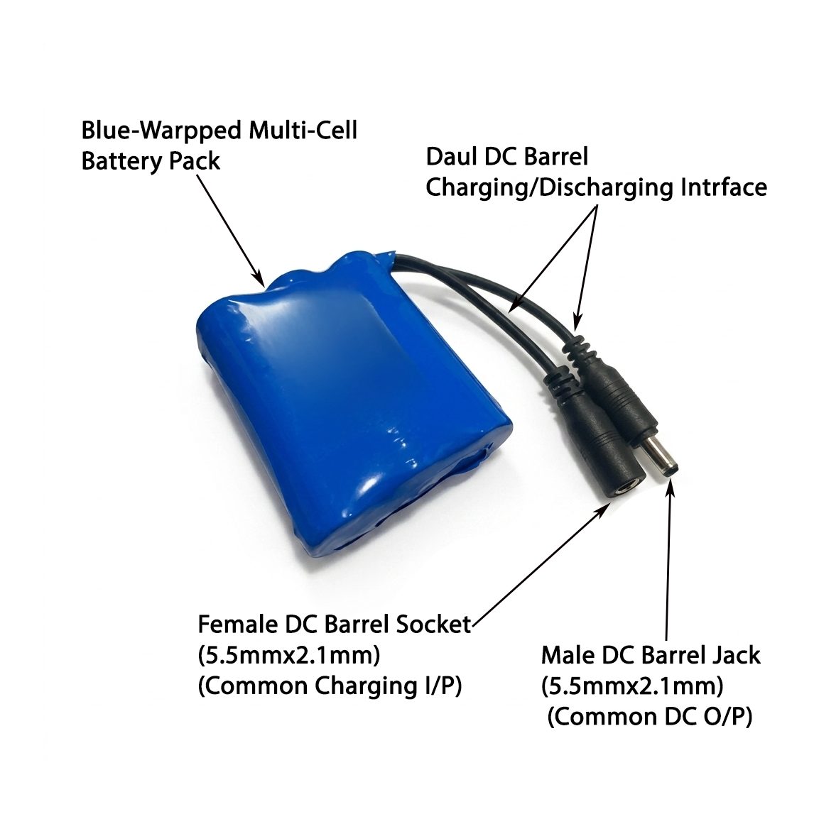 Rechargeable Li-ion Battery Pack 12V 3S-1P+BMS 2550mAh - 18650 (EVE Cell) - Image 2