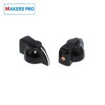 MAKERS PRO Chicken Head Black Potentiometer Knob 31mm for 6.4mm Shaft with Screw Lock