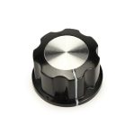 MF-A02 / MF-A03 / MF-A04 Black Potentiometer Knob for 6mm Shaft with Screw Lock