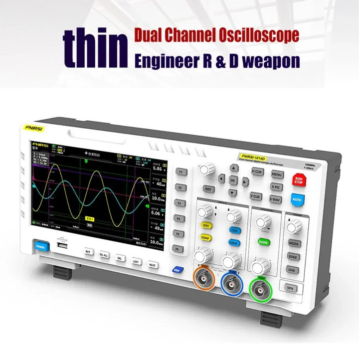 FNIRSI® 1014D 2-IN-1 Dual Channel 100MHz 1GS/S Digital Oscilloscope Signal Generator - Image 8