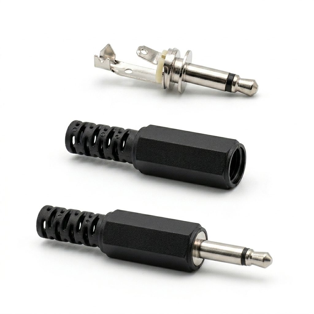 Mono Audio AUX 3.5mm Male Jack Wire Solder Connector - Image 3