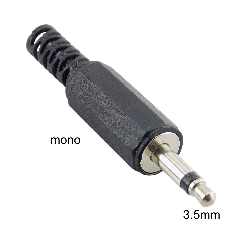 Mono Audio AUX 3.5mm Male Jack Wire Solder Connector - Image 2