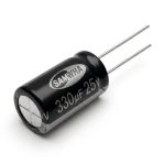 SAMWHA Aluminum Electrolytic Capacitor 330µF 25V 8×12.5mm Made in South Korea