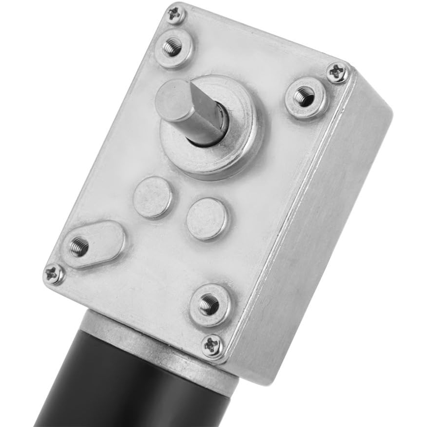 5840-31ZY High Torque Worm DC Gear Motor 12V 200RPM D-Shaft 8mm with Mount Bracket - Image 5