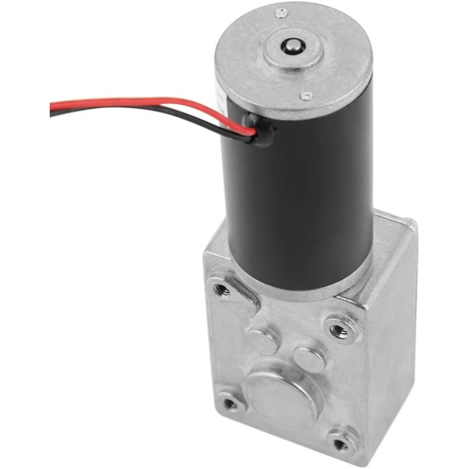 5840-31ZY High Torque Worm DC Gear Motor 12V 200RPM D-Shaft 8mm with Mount Bracket - Image 2