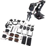 Aluminum Robotic Arm 6 DOF Kit with (4 PCS MG996 Servo + 2 PCS SR-1501MG Digital Servo)