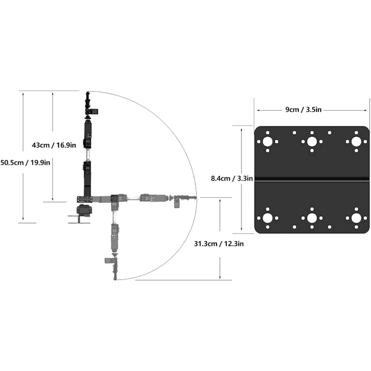Aluminum Robotic Arm 6 DOF Kit with (4 PCS MG996 Servo + 2 PCS SR-1501MG Digital Servo) - Image 8