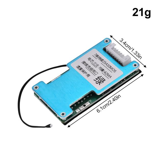 Lithium-ion Battery Charger Protection Module (BMS) 7S 25A 60V with Aluminum Heat Sink & Temperature Protection - Image 2