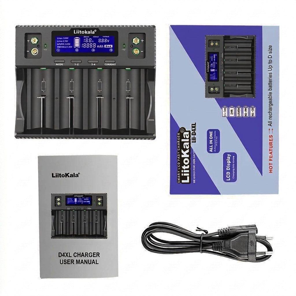 LiitoKala Lii-D4XL Smart LCD Fast Battery Charger 4-Slot - Image 11