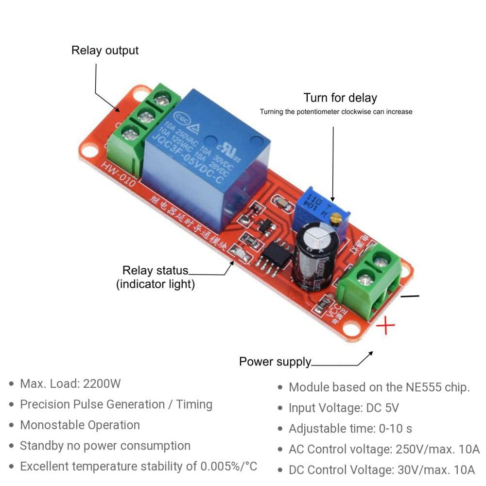 Relay Module 5V With Timer 555 - Image 4