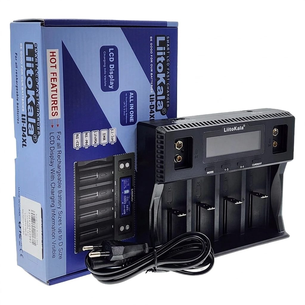 LiitoKala Lii-D4XL Smart LCD Fast Battery Charger 4-Slot