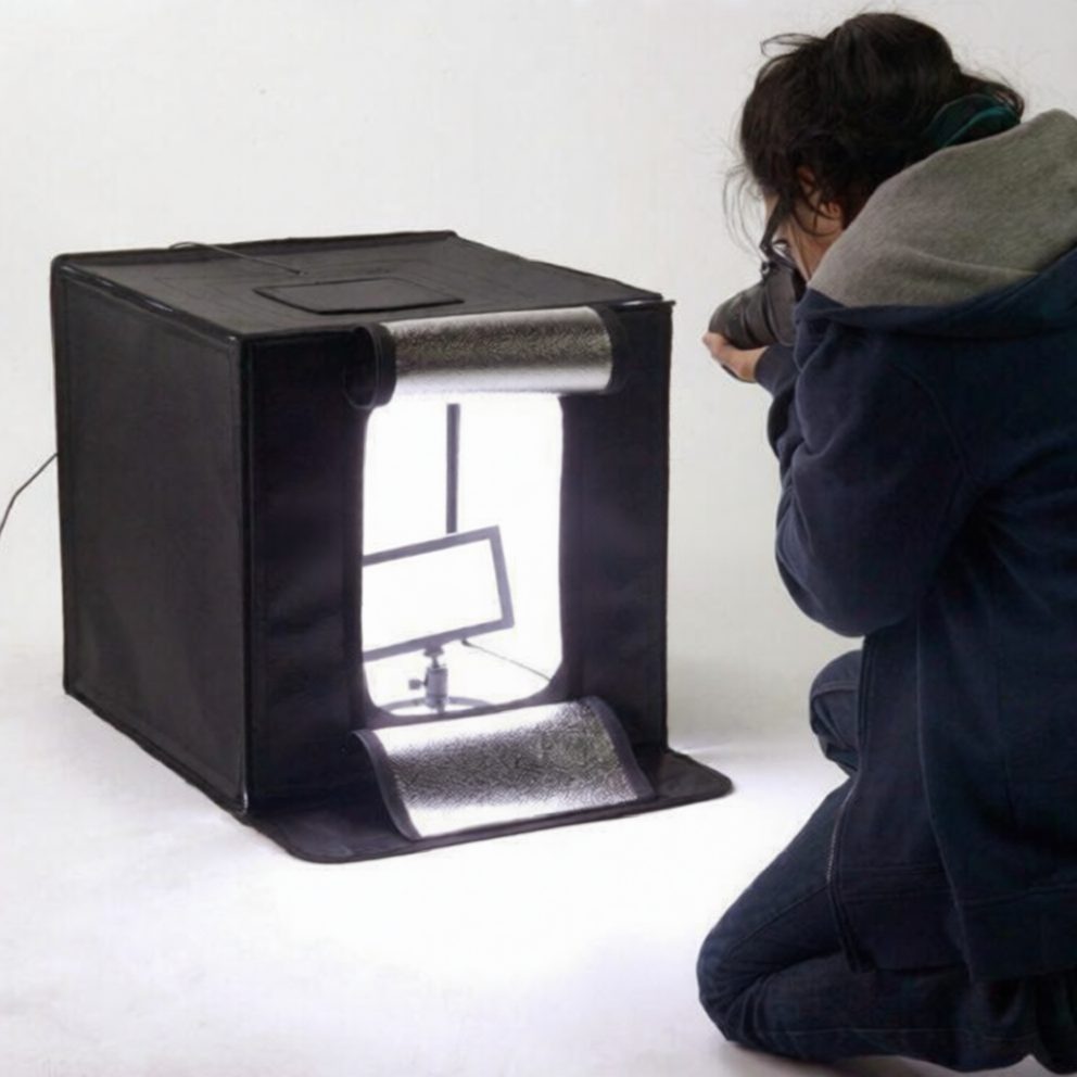 GENPRO Portable Photography Softbox Light Tent with LED Lights & 3 Color PVC backdrops - Image 2