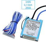 Lithium-ion Battery Charger Protection Module (BMS) 16S 20A 60V with Aluminum Heat Sink