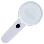 MG6B-4 4X Handheld Magnifier Glass 65mm With 2 LED Flashlight